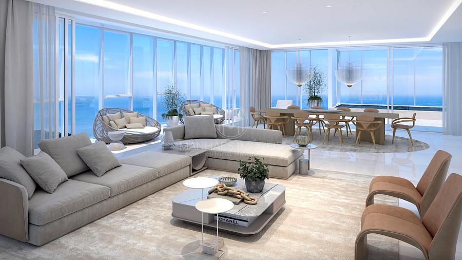 Imagens da Cobertura Duplex com 872m privativos: Amplo living com sala de jantar