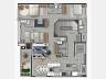 Planta do apartamento com 140 m priv.
