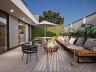 Lounge externo do espao gourmet com fireplace