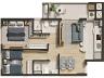 Plantas disponveis: Apartamento Tipo 1