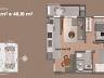 Plantas disponveis: Apartamento Tipo (2 dormitrios)