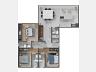 Apartamento Tipo 1: Planta com 123m privativos
