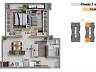 Planta dos apartamentos tipo - Finais 1 e 7