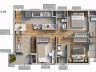 Apartamento Tipo: Planta com 60m privativos